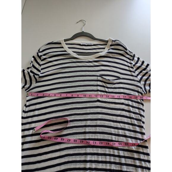 Alexanderwang.t T Shirt Top Striped Knit Streetwear Designer Black White Size L - Picture 11 of 12